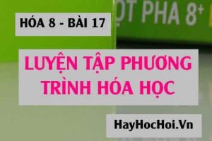 Bài tập luyện tập phản ứng hóa học, định luật bảo toàn khối lượng và phương trình hóa học - Hóa 8 bài 17